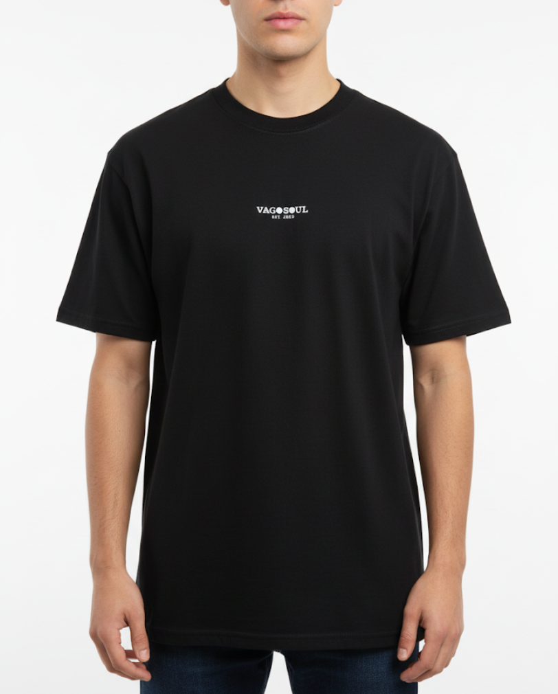 Vago Soul Classic Streetwear T-Shirt in Black