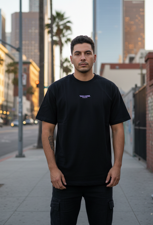 Vago Soul Classic Streetwear T-Shirt in Black