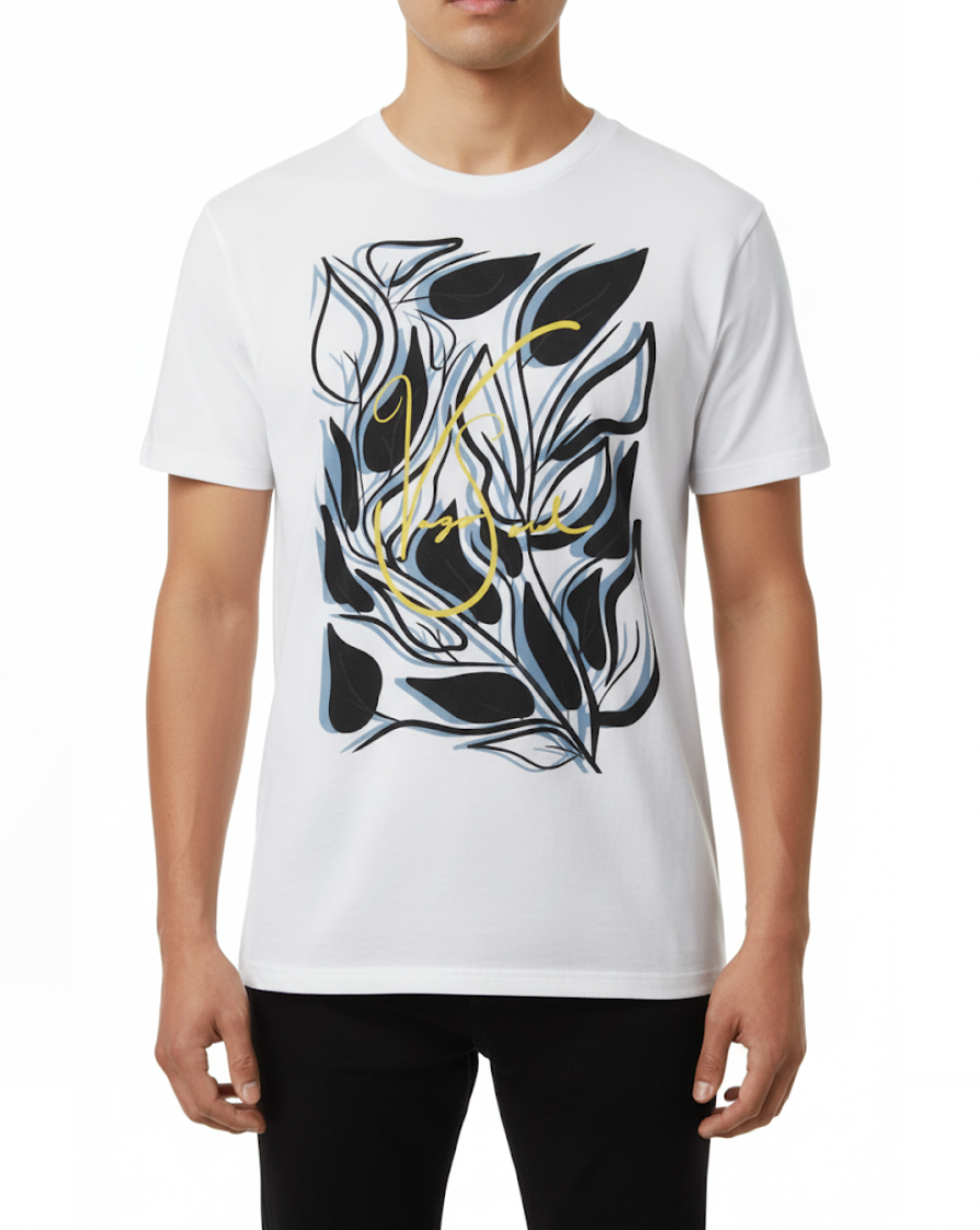 Abstract Graphic Tee White