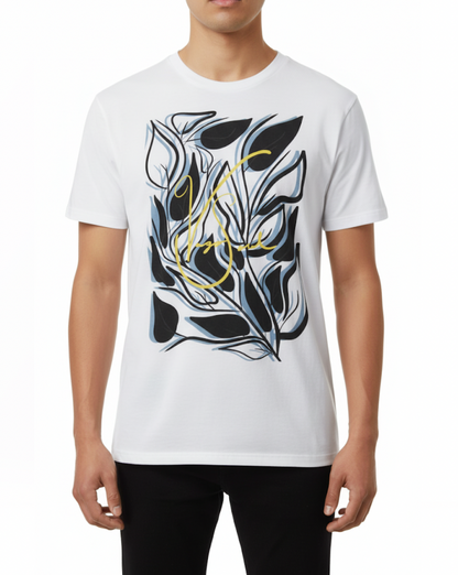 Abstract Graphic Tee White