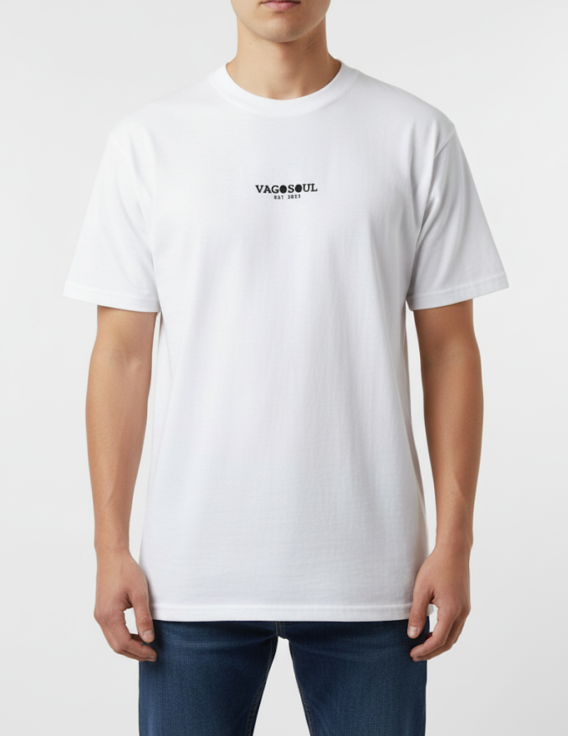 Vago Soul Classic Streetwear T-Shirt in White